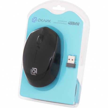 Мышь Oklick 488MW черный - фото 8