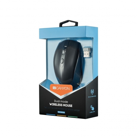 Мышь CANYON беспроводная CTCNSCMSW08B 2 in 1 Wireless optial mouse with 6 buttons - фото 4