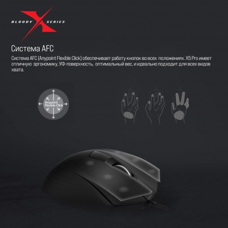 Мышь A4Tech Bloody X5 Pro черный - фото 21