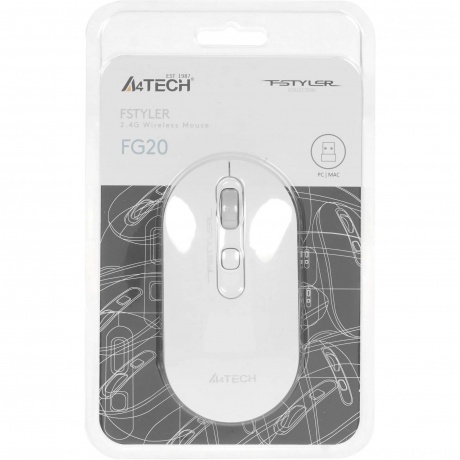 Мышь A4Tech Fstyler FG20 белый - фото 7