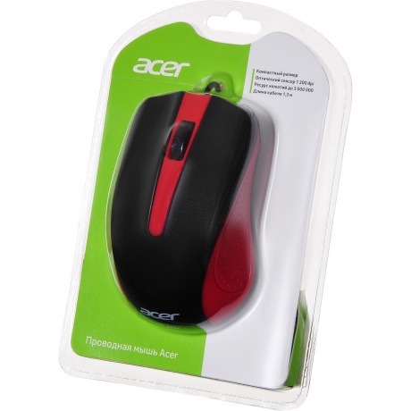 Мышь Acer OMW012 (ZL.MCEEE.003) черный/красный - фото 10