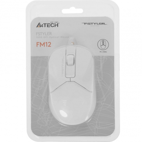 Мышь A4Tech Fstyler FM12 белый - фото 7