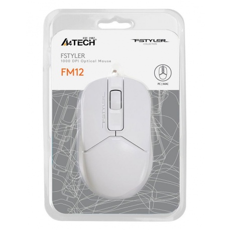 Мышь A4Tech Fstyler FM12 белый - фото 10
