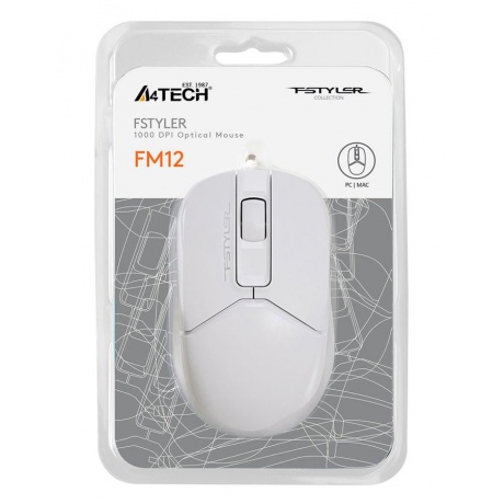 Мышь A4Tech Fstyler FM12S белый - фото 10