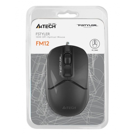 Мышь A4Tech Fstyler FM12S черный - фото 10