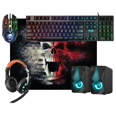 Набор мышь+коврик+гарнитура+клавиатура+колонка Defender MHP-127 ...