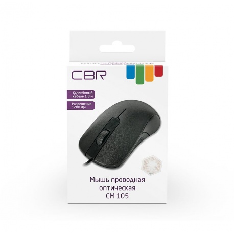 Мышь CBR CM 105 Black USB - фото 7