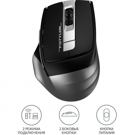 Мышь беспроводная A4Tech Fstyler FB35 Smoky Grey - фото 22
