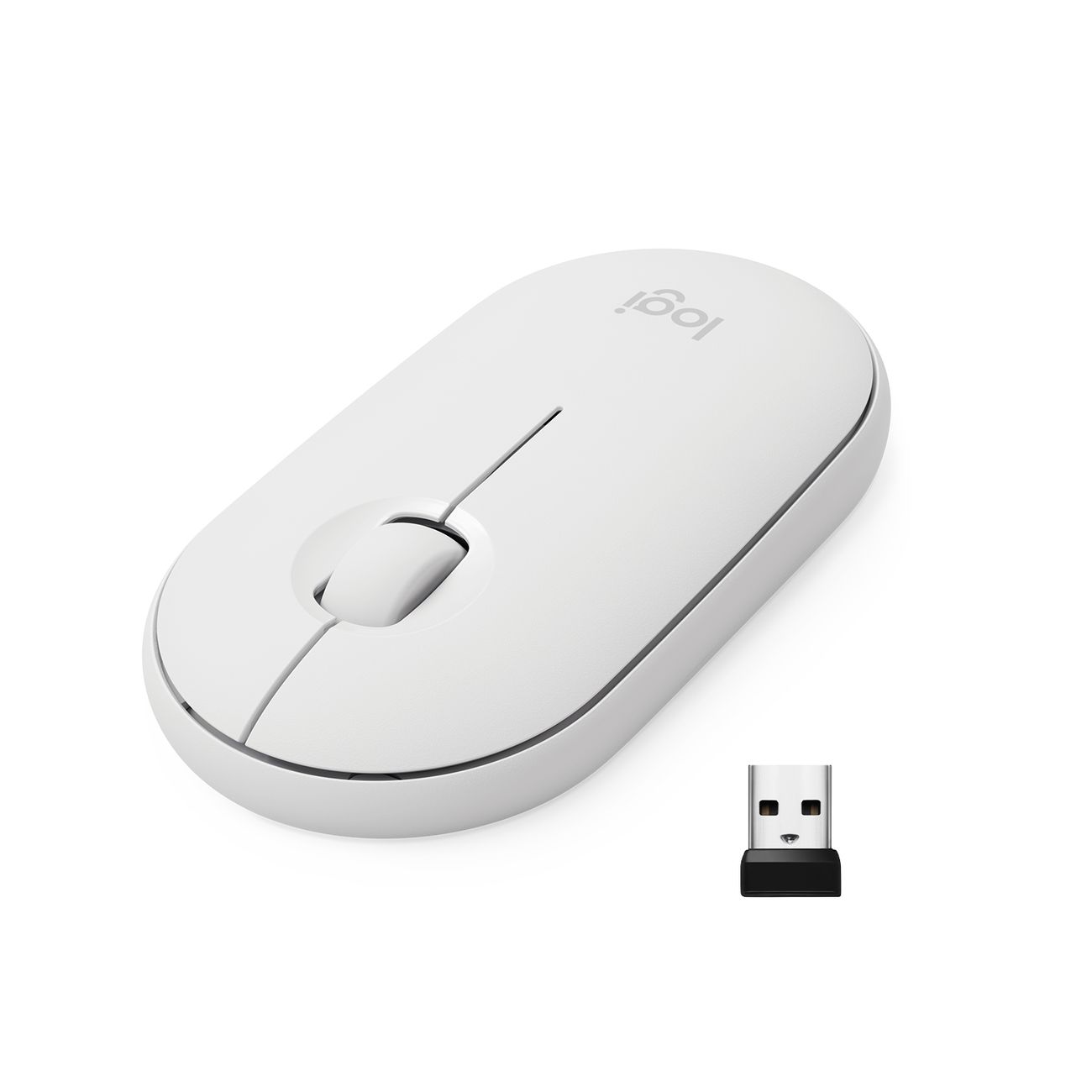 Мышь беспроводная Logitech M350 Pebble Mouse, white (910-005716) мышь беспроводная m350 pebble bluetooth pink