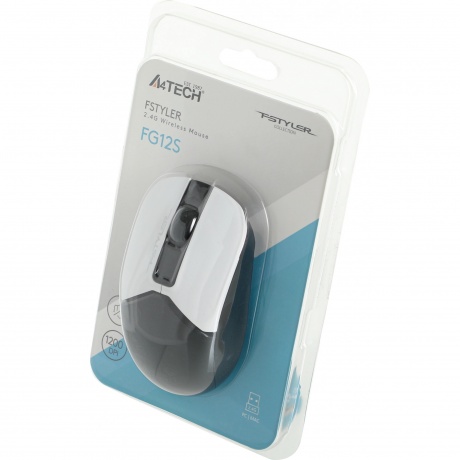 Мышь A4Tech Fstyler FG12S Panda белый/черный - фото 15