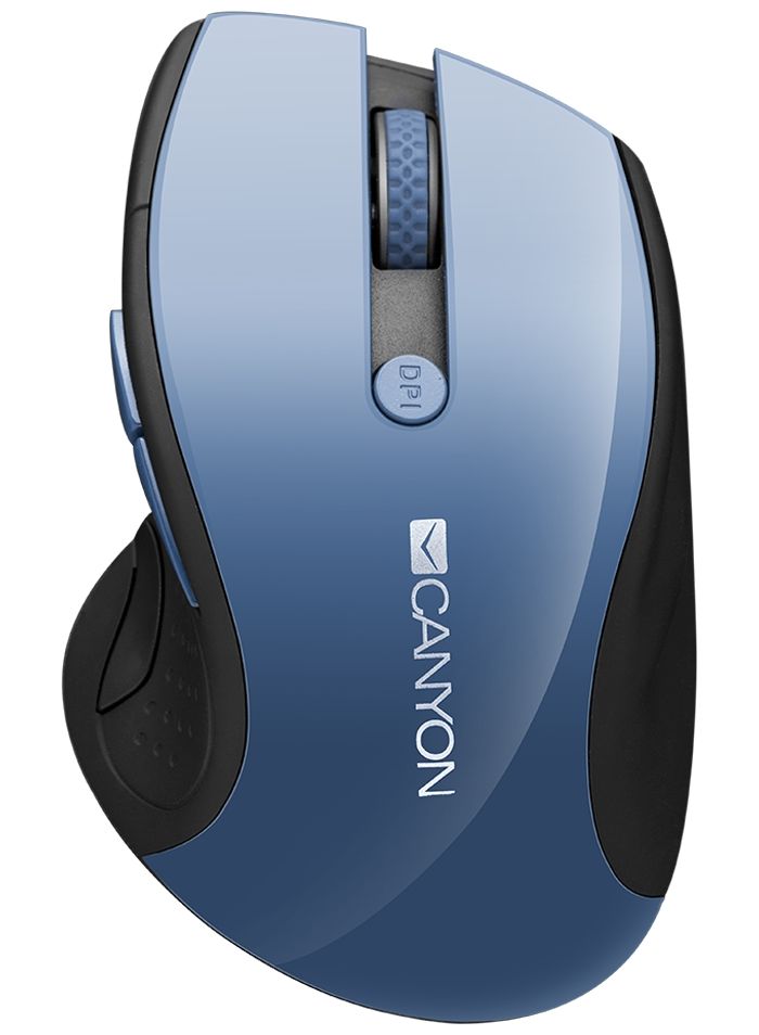 Мышь Canyon CNS-CMSW01BL Blue Gray мышь canyon cns cmsw01bl blue gray pearl glossy usb wireless mouse optical tracking blue led 2 4ghz 6 buttons dpi 1000 1200 1600