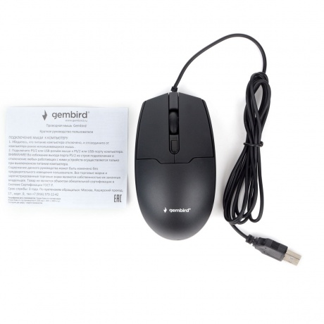 Мышь Gembird MOP-430 USB черный - фото 4