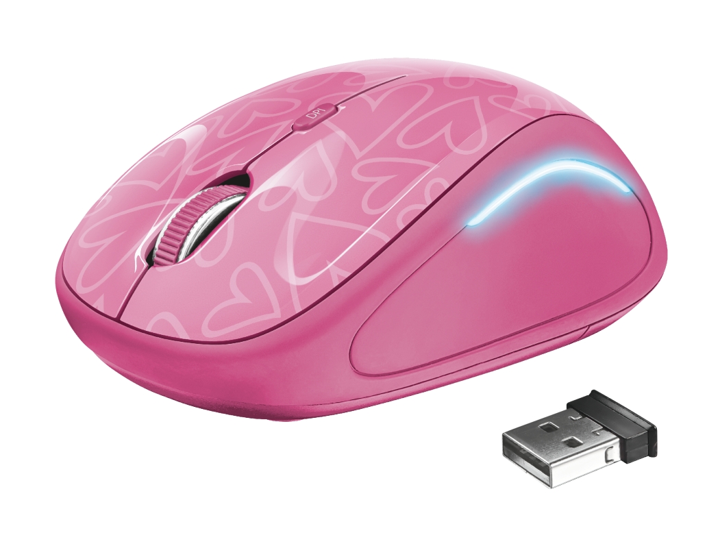 Yvi FX Wireless Mouse Trust Pink