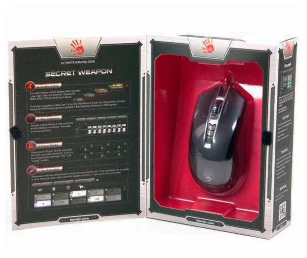 Мышь A4Tech Bloody P93 Light Strike черный - фото 4