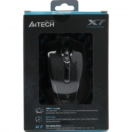 Мышь A4Tech X87 черный - фото 14