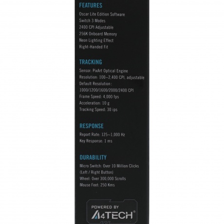 Мышь A4Tech X87 черный - фото 17
