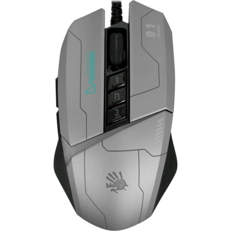 Мышь A4Tech Bloody W60 Max Gun серый/черный