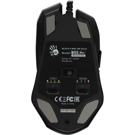 Мышь A4Tech Bloody W60 Max Gun серый/черный - фото 7