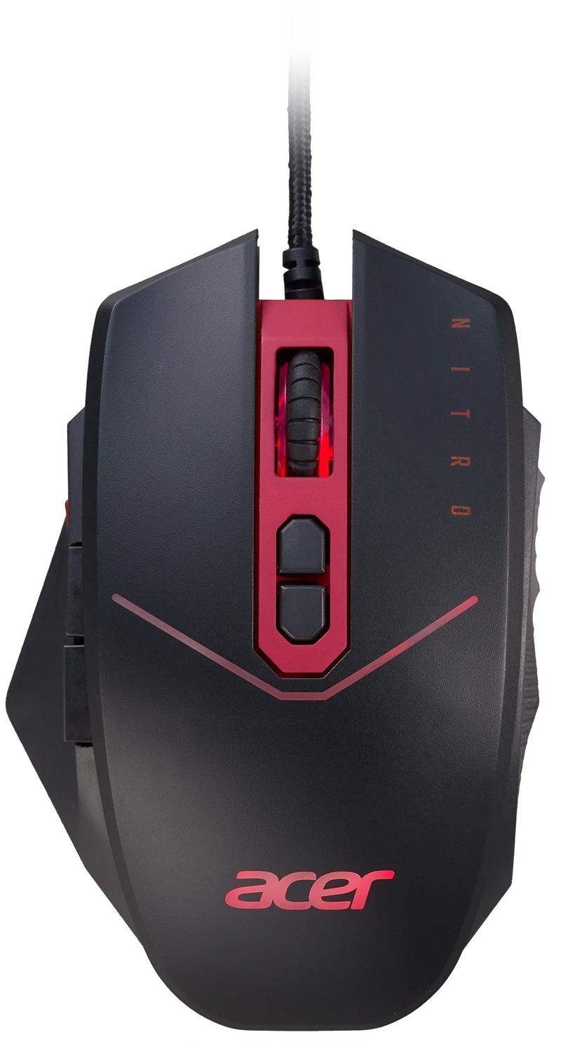 Мышь Acer Nitro NMW120 черный/красный (GP.MCE11.01R) цена и фото