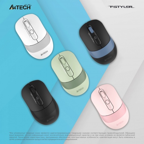 Мышь A4Tech Fstyler FB10C черный/синий - фото 13