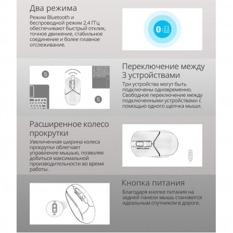 Мышь A4Tech Fstyler FB12 белый/черный - фото 6