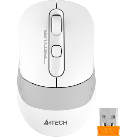 Мышь A4Tech Fstyler FB10C белый/серый