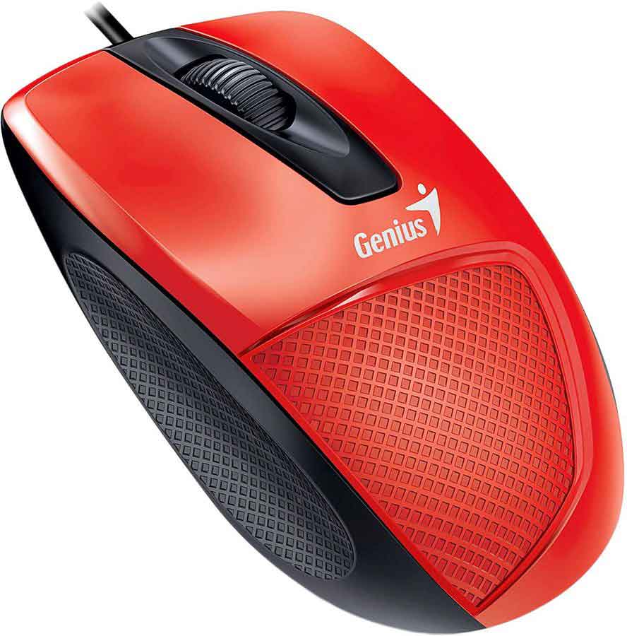Мышь Genius DX-150X красная/чёрная (31010004406) комплект 5 штук мышь компьютерная genius dx 150x usb 1000 dpi кабель 1 5 м синий