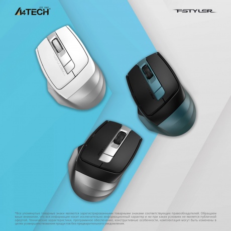 Мышь A4Tech Fstyler FB35C серый/черный - фото 19