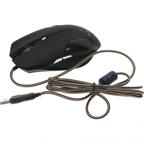 Компьютерная мышь Oklick 765G черный оптическая (1600dpi) USB игровая (6but) - фото 6