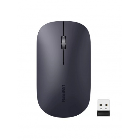Мышь UGREEN Wireless MU001 (Gray Black) 90372 - фото 2