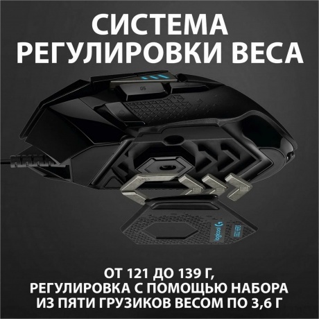 Мышь проводная Logitech G502 HERO (910-005474) Black - фото 21