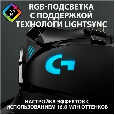 Мышь проводная Logitech G502HERO (910-005474) Black - фото 9