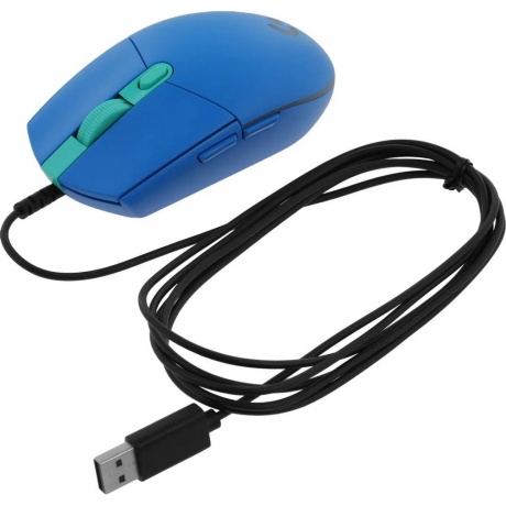 Мышь Logitech G203 LIGHTSYNC Corded Gaming Mouse USB Blue 910-005798 - фото 4