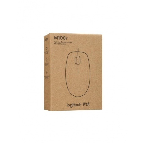 Мышь Logitech M100 темно-серая (910-005006) - фото 8