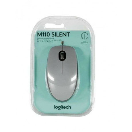 Мышь Logitech M110 Silent Mid Gray (910-005502) - фото 6