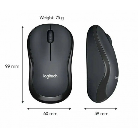 Мышь беспроводная Logitech B220 Silent Black (910-005553) - фото 8