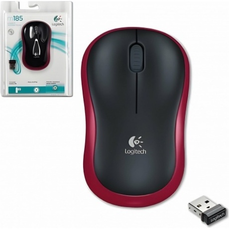 Мышь беспроводная Logitech M185 Red (910-002633) - фото 10