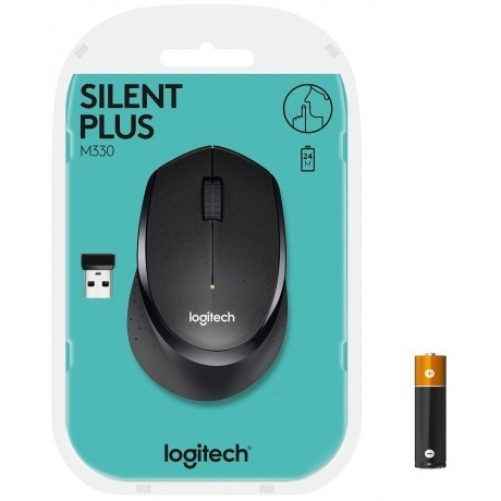 Мышь беспроводная Logitech M330 Silent Plus Black (910-004924) - фото 3