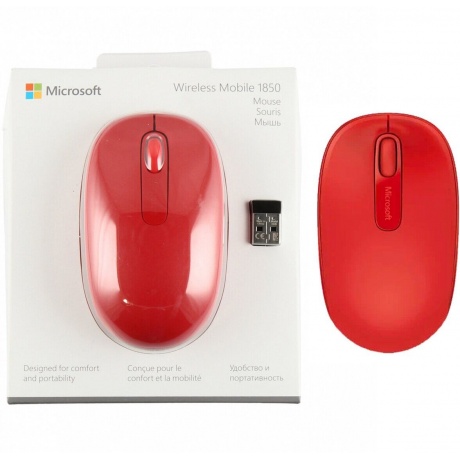 Мышь беспроводная Microsoft 1850 Flame Red V2 (U7Z-00035) - фото 13