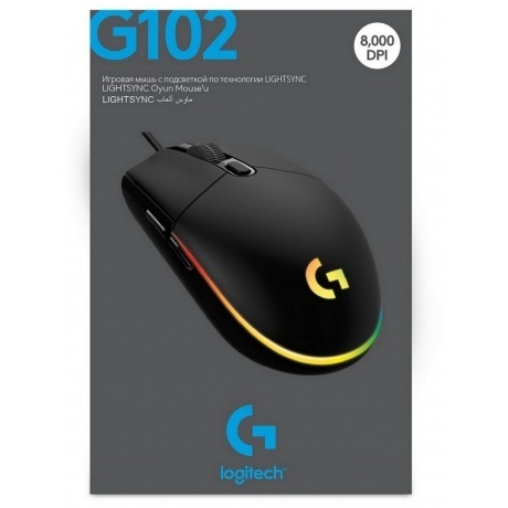 Мышь Logitech G102 LIGHTSYNC Black (910-005808) - фото 3