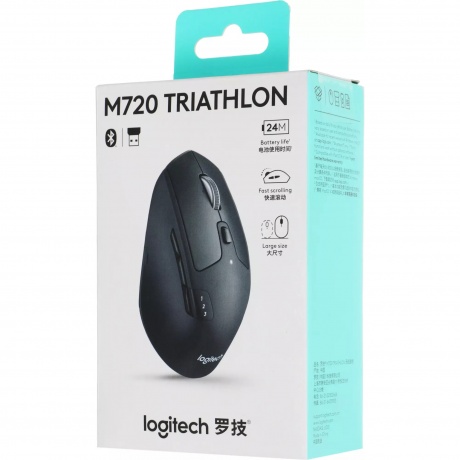 Мышь беспроводная Logitech M720 Triathlon черная (910-004794) - фото 16