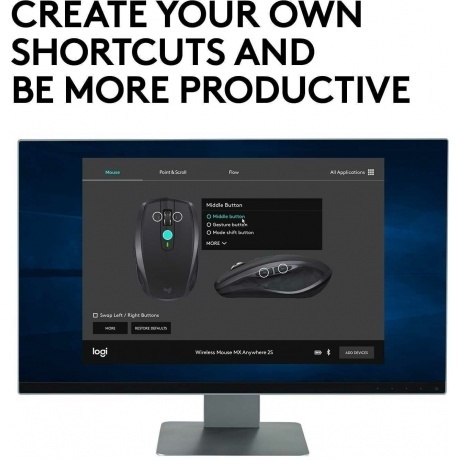 Мышь беспроводная Logitech MX Anywhere 2S Graphite (910-006287) - фото 11