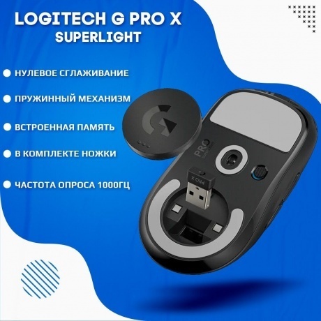 Мышь Logitech PRO X Superlight Black (910-005884) - фото 20