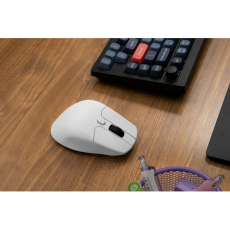 Мышь Keychron M6, PixArt 3395, белый - фото 3