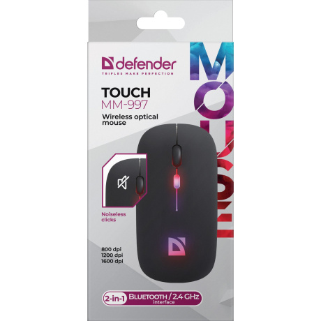 Мышь Defender Touch MM-997 черн (52997) - фото 14