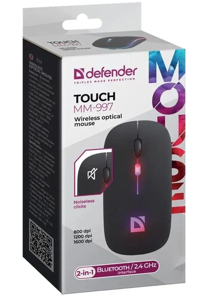 Мышь Defender Touch MM-997 черн (52997) - фото 4