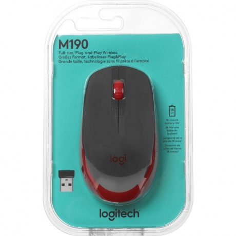 Мышь Logitech M190 RED (910-005926) - фото 8