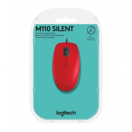 Мышь Logitech M110 SILENT RED (910-005501) - фото 5