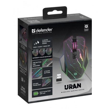 Мышь Defender URAN GM-503 BLACK (52503) - фото 8
