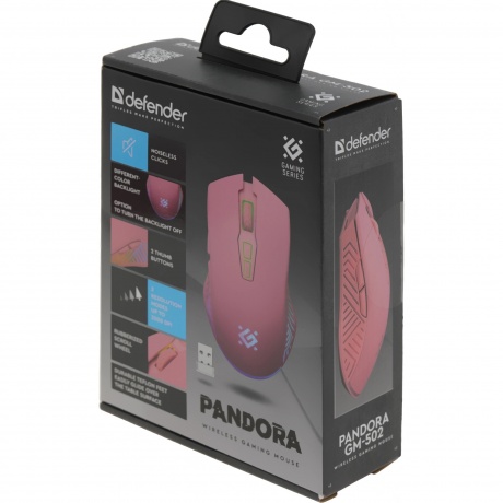 Мышь Defender PANDORA GM-502 PINK (52501) - фото 12
